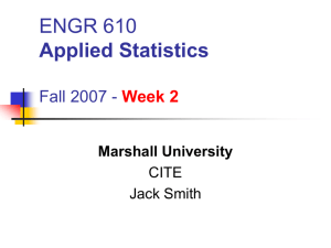 ENGR 610 Applied Statistics Fall 2005