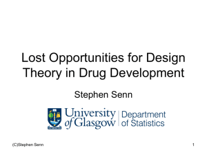 Lost Opportunities for Design Theory in Drug Development