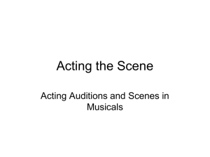 Auditions for Musicals