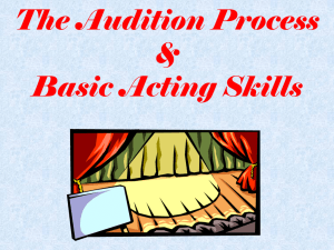 Audition etiquette & stage/body positions ppt