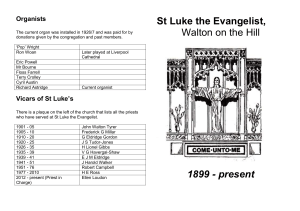 history booklet, 2012 - St Luke The Evangelist, Walton on the