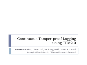 Tamper-Proof Auditor - Carnegie Mellon University