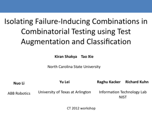 Isolating Failure-Inducing Combinations in Combinatorial Testing
