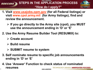 Steps in the Application Process