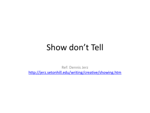 Show don't Tell