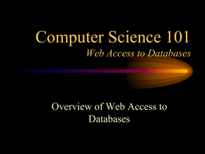 Web Access of Database