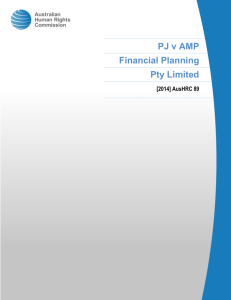 docx of "PJ v AMP Financial Planning Pty Limited"