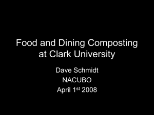 Food and Dining Composting at Clark University