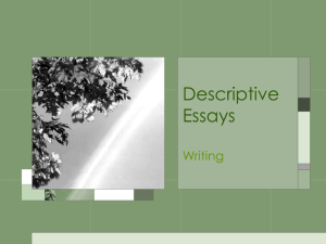 What is a descriptive essay?