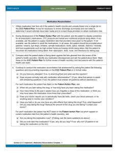 Medication Reconciliation Template