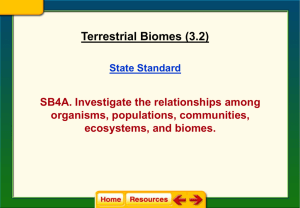 Terrestrial Biome Notes