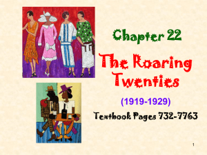 Chapter 22 The Roaring Twenties (1919