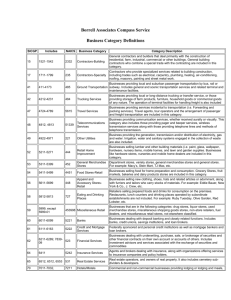 Borrell's Business category definitions.