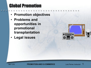Global Promotion and Distribution