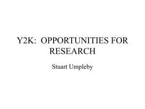 y2k: opportunities for research - The George Washington University