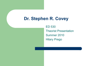 Dr. Stephen R. Covey