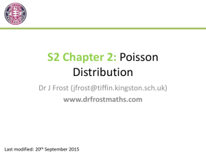 S2 - Chapter 2 - Poisson Distribution
