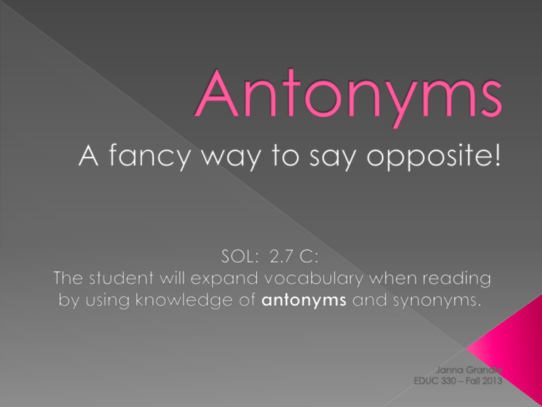 antonyms