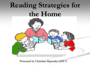 Reading Strategies for the Home