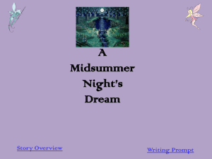 A Midsummer Night's Dream Story Overview Writing