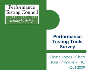 Performance Testing Tools Survey v2