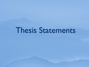 Thesis Statements