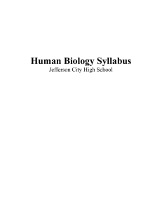 Human Biology - Jefferson City Public Schools