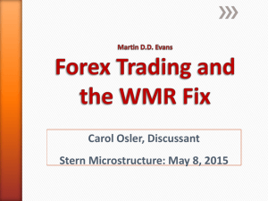 Martin D.D. Evans Forex Trading and the WMR Fix