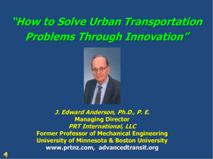 Solving Urban Transportation through