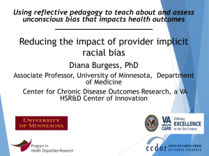 Minimizing the impact of implicit bias: strategies for health