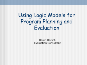 Using Logic Models for Prog