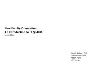Faculty Services - American University of Beirut