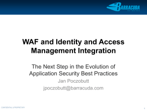 WAF and Identity and Access Management Integration