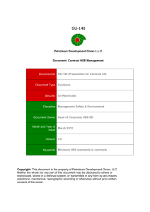 Contract HSE Management Guidance: PDO GU-140