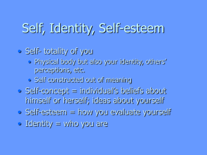 Self, identity, and self