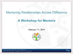 Mentoring Relationships Across Difference, A