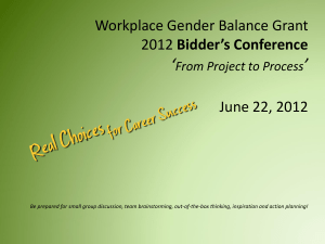 Bidder's Conference 2012 - Colorado State Plan CTE