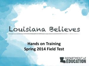 Managing Test Sessions - Louisiana Department of Education