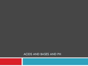 Introduction to Acids and Bases