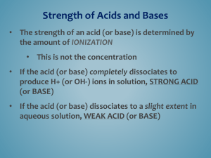 If the acid (or base) - Waterford Public Schools