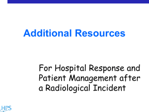 Additional Resources for the Physician Managing Radiation