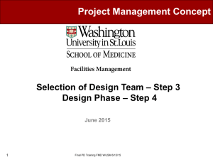 PD Presentation – Steps 3 & 4 - Facilities Management Department