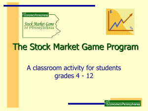 Stock Market Game Classroom Presentation