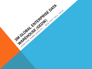 3M Global enterprise data warehouse (gedw)