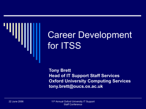 Career Development for IT Support Staff (June 2006)
