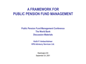 A Framework for Public Pension Fund Management