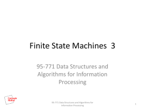 Finite State Machines - 1