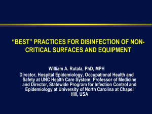 “Best” Practices for Disinfection of Non