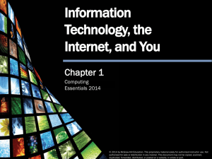 Information Technology, the Internet, and You Chapter 1