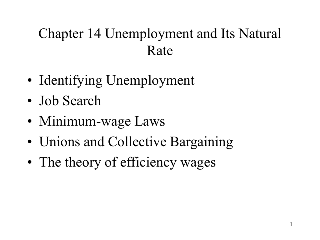 Chapter 14 Unemployment And Its Natural Rate